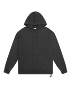Mens Inverted Biggie Hoodie Faded Black Oversized Fleece - Black