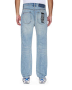 Mens Hazlow Scatter Blue Straight Denim Jeans - Denim