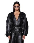 Womens Barrel Jacket Black Fitted Jackets - Black