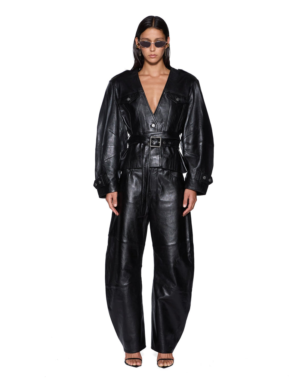 Womens Barrel Pant Black Barrel Leg Pants - Black