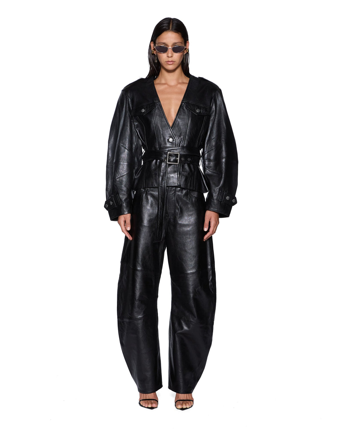 Womens Barrel Pant Black Barrel Leg Pants - Black