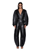 Womens Barrel Pant Black Barrel Leg Pants - Black