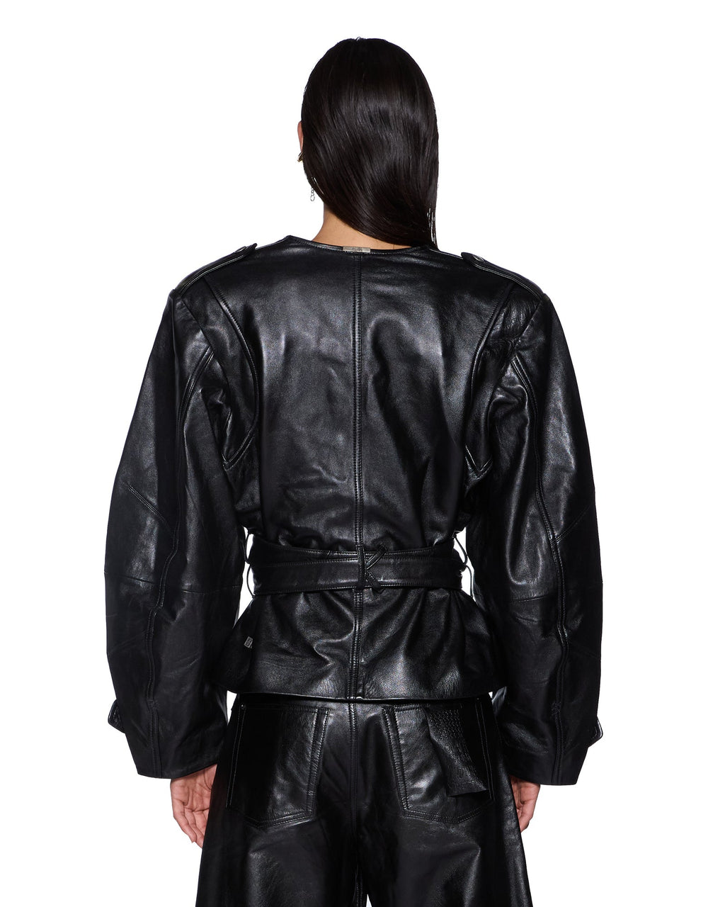Womens Barrel Jacket Black Fitted Jackets - Black