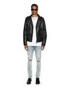 Mens Capitol Leather Jacket Black Regular Jackets - Black