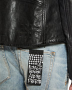 Mens Capitol Leather Jacket Black Regular Jackets - Black