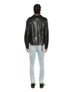 Mens Capitol Leather Jacket Black Regular Jackets - Black