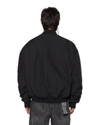 Mens Intruder Bomber Jacket Black Oversized Jackets - Black