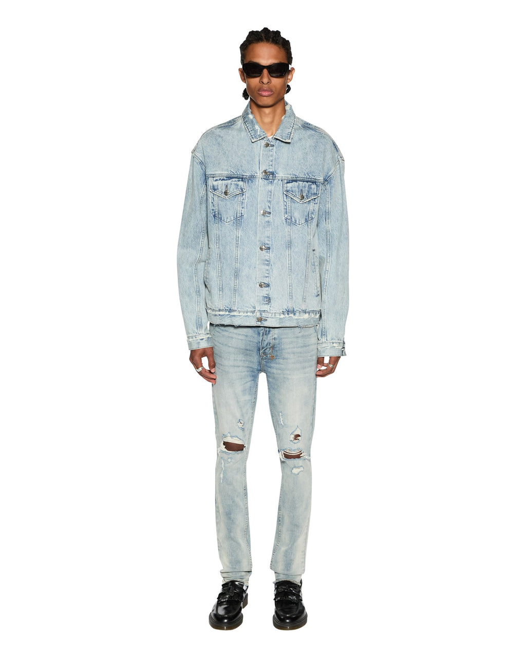 Mens Oh G Jacket Acid Trip Trash Oversized Jackets - Denim