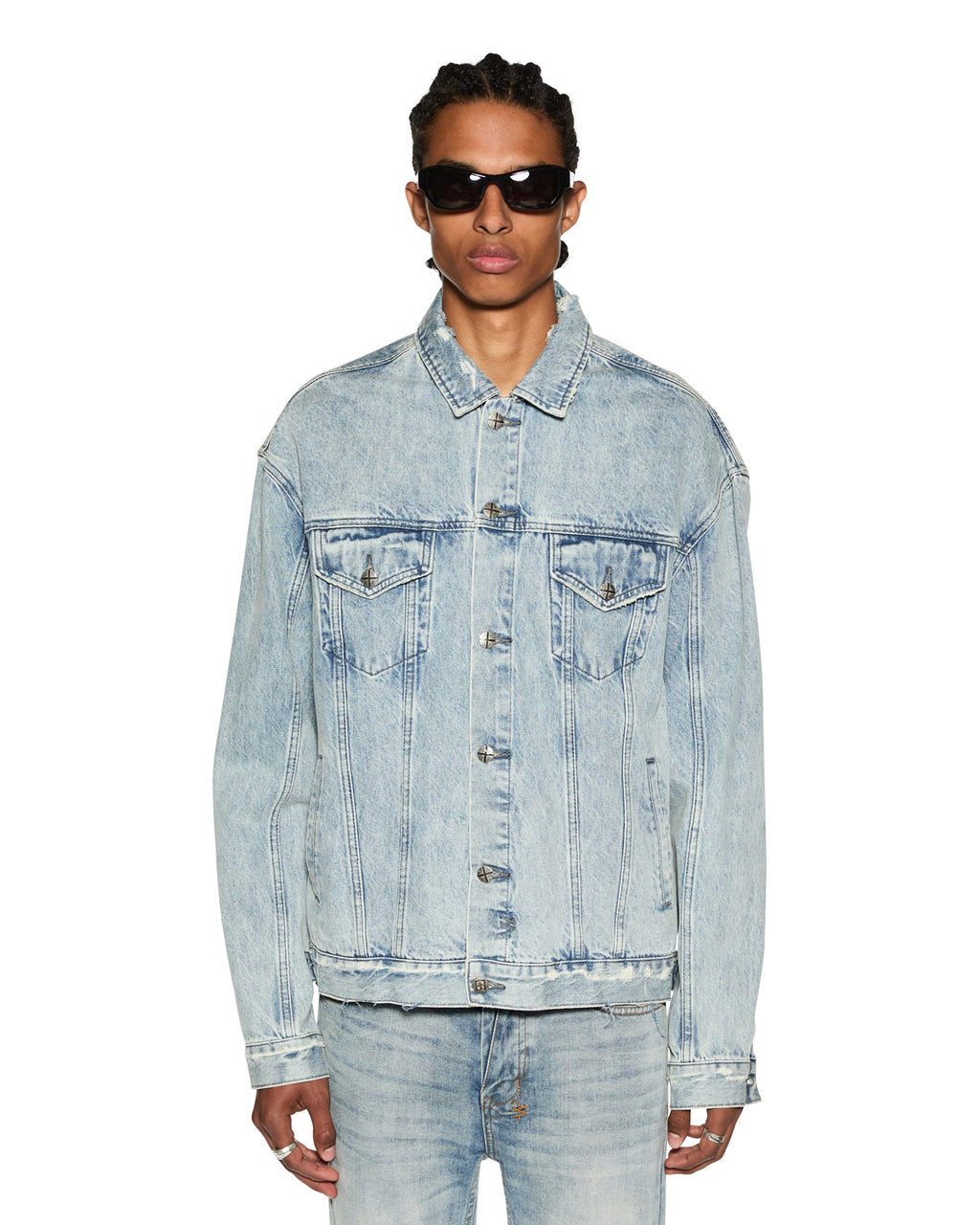 Mens Oh G Jacket Acid Trip Trash Oversized Jackets - Denim