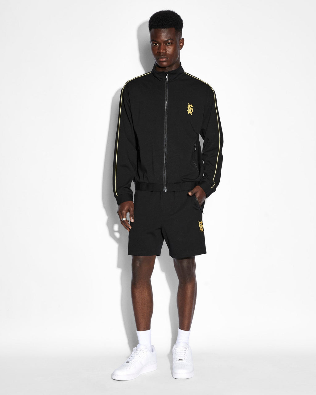 Mens Antidote Trak Jacket Black/yellow Relaxed Jackets - Black