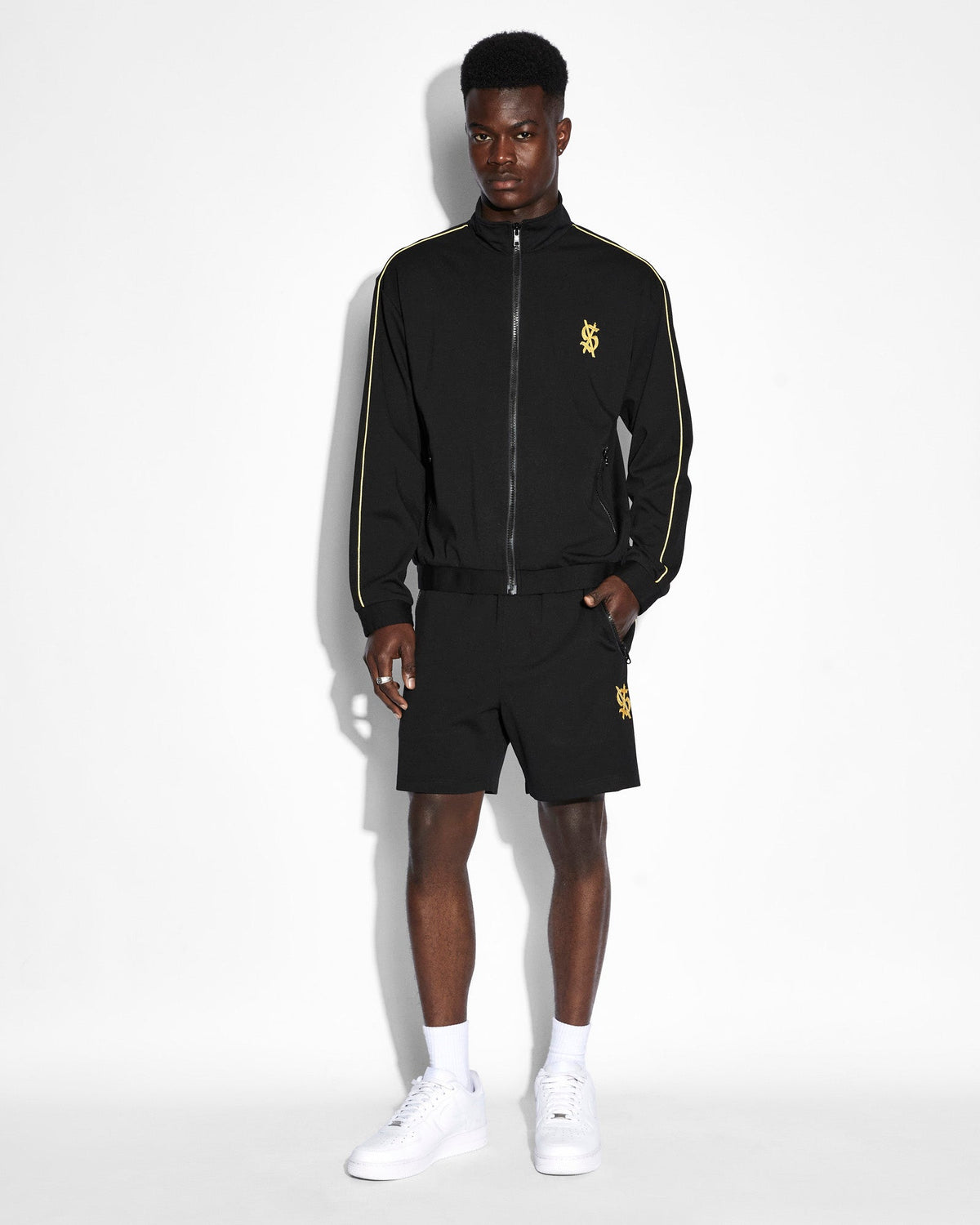 Mens Antidote Trak Jacket Black/yellow Relaxed Jackets - Black