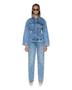 Womens Cinched Jacket Chroma Slim Jackets - Denim