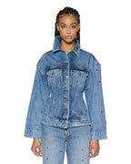 Womens Cinched Jacket Chroma Slim Jackets - Denim