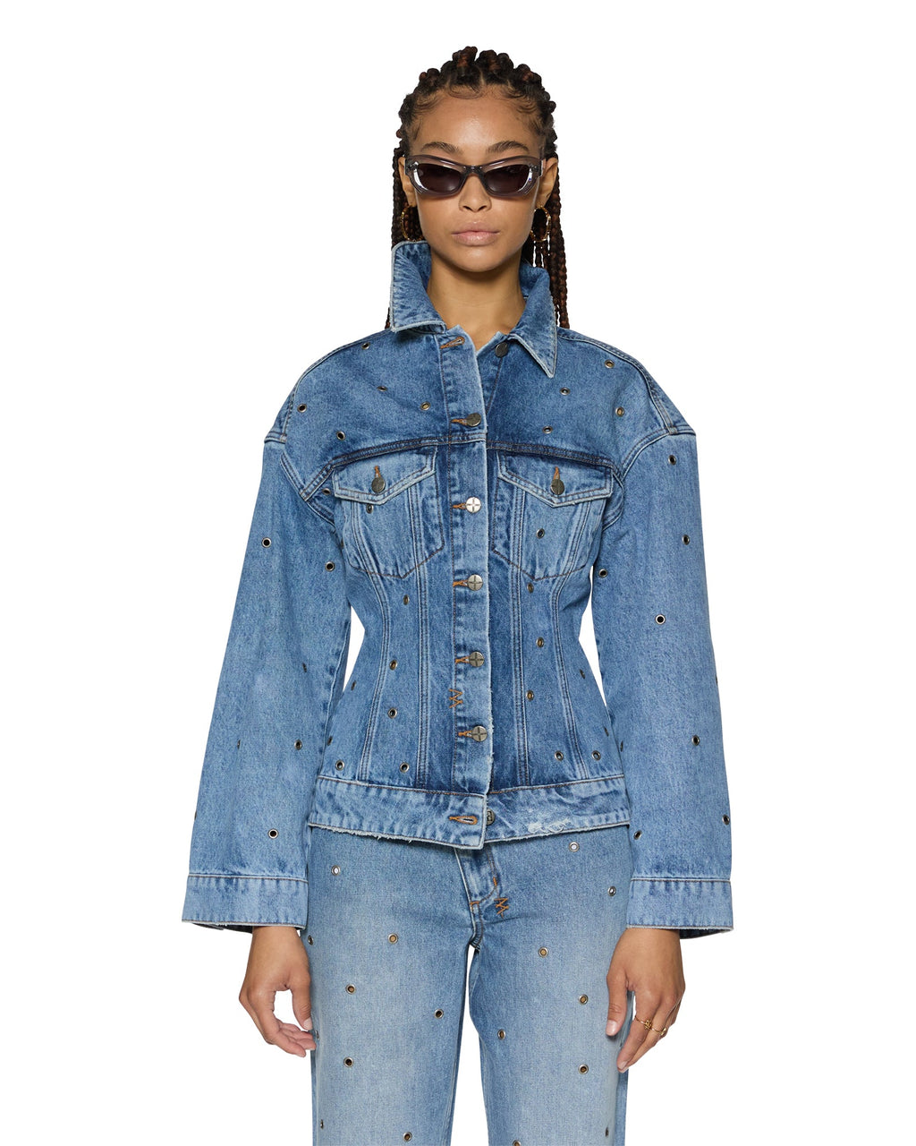 Womens Cinched Jacket Chroma Slim Jackets - Denim