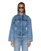 Womens Cinched Jacket Chroma Slim Jackets - Denim