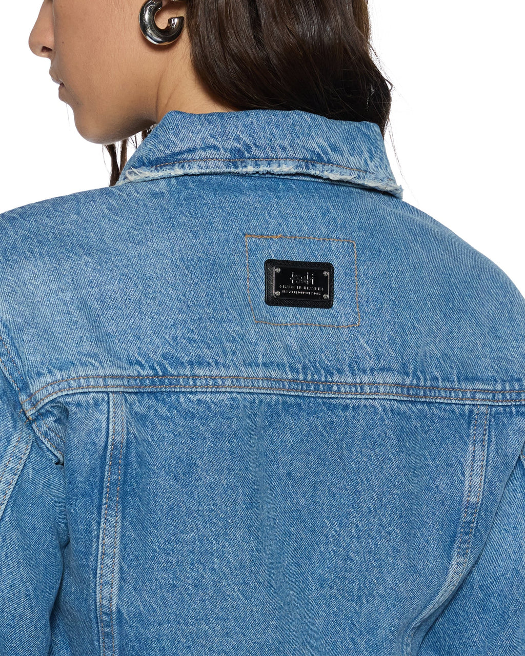 Womens Cinched Jacket Crop Tru Vintage Fitted Jackets - Denim