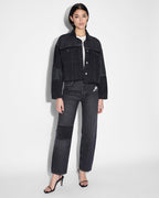 Womens Brooklyn Jean Destiny Noir Straight Denim Jeans - Black