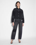 Womens Brooklyn Jean Destiny Noir Straight Denim Jeans - Black