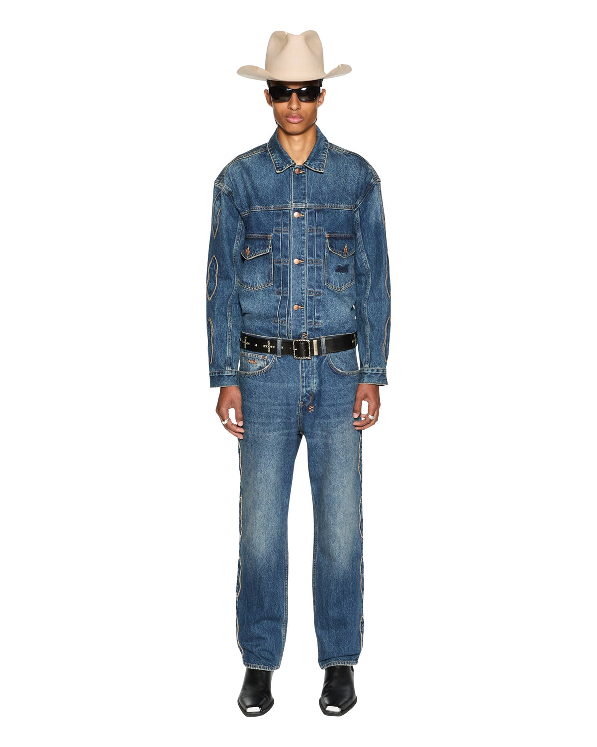 Mens Anti K Antique Kraft Relaxed Denim Jeans - Denim