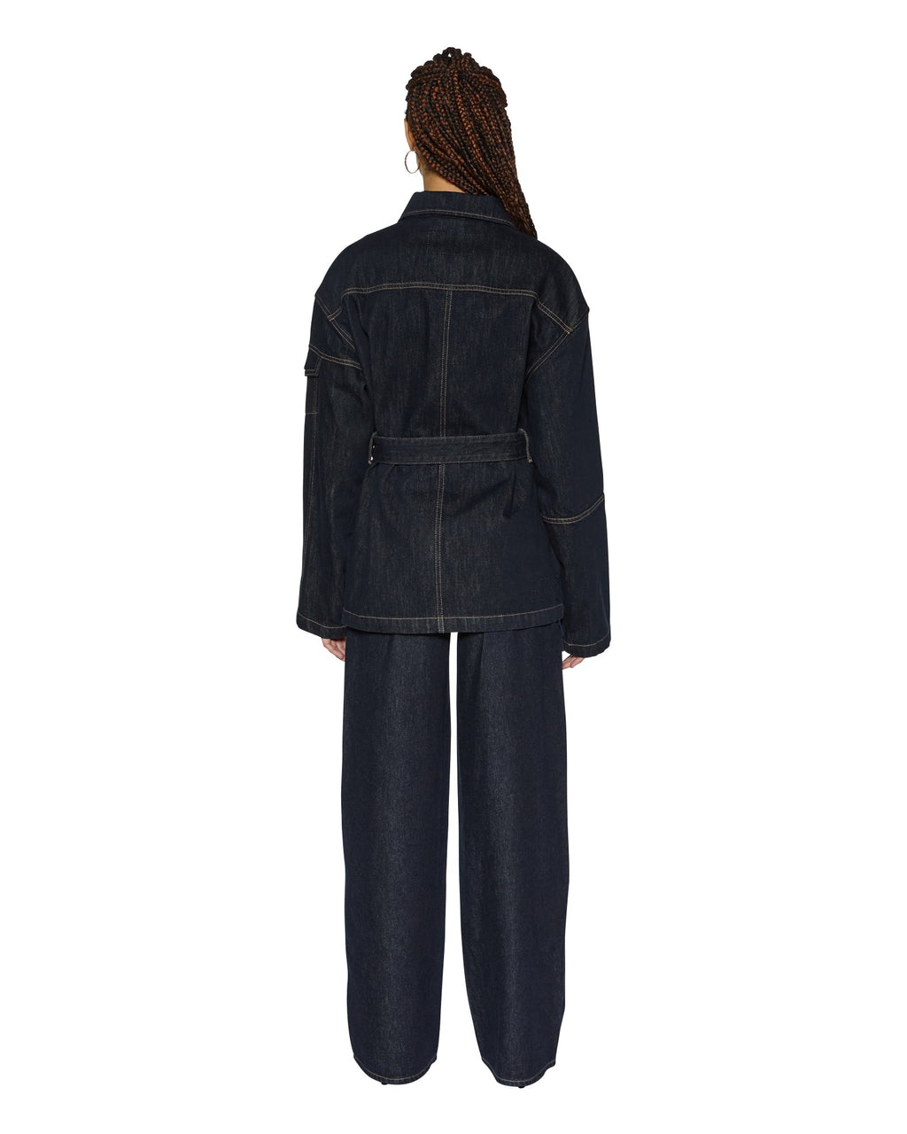 Womens Duty Jacket Zenith Pop Oversized Jackets - Denim