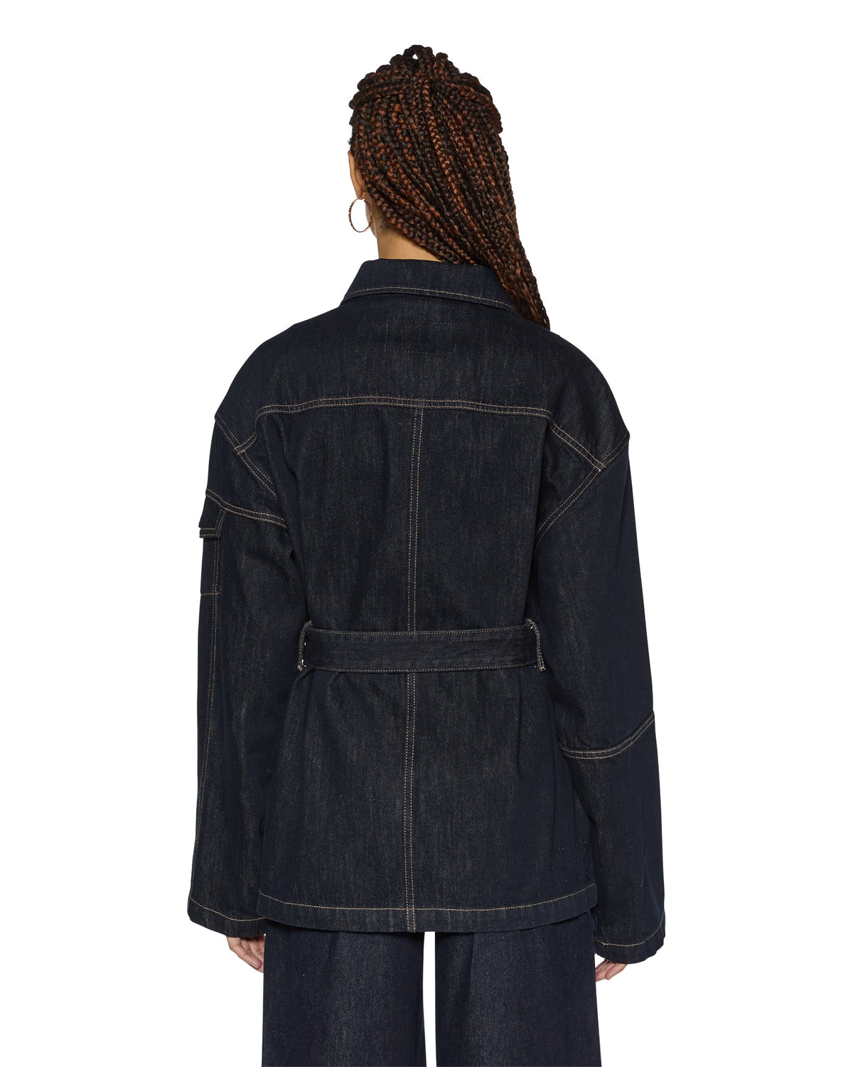 Womens Duty Jacket Zenith Pop Oversized Jackets - Denim