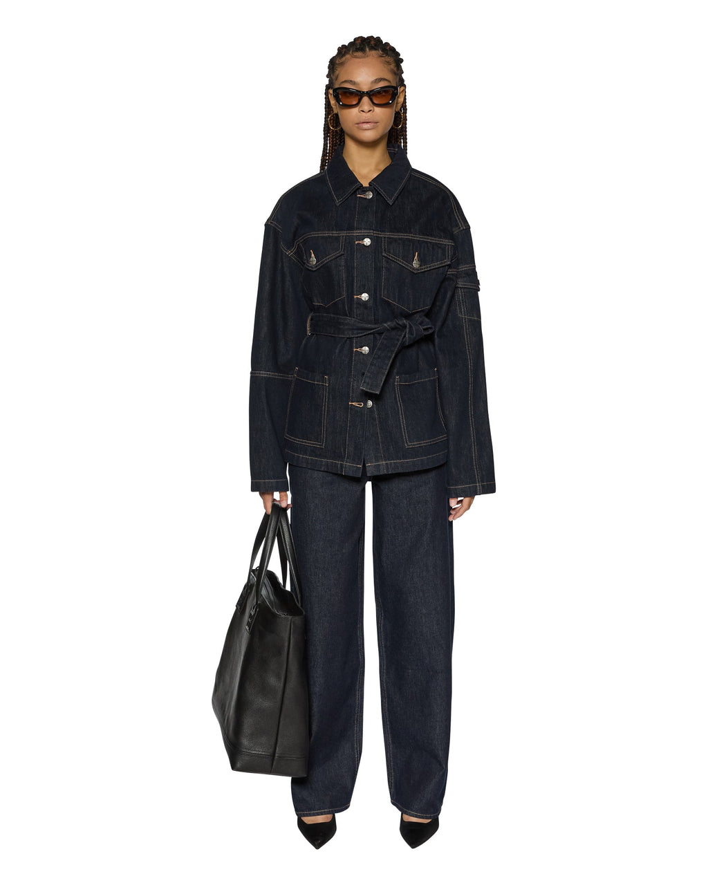Womens Duty Jacket Zenith Pop Oversized Jackets - Denim