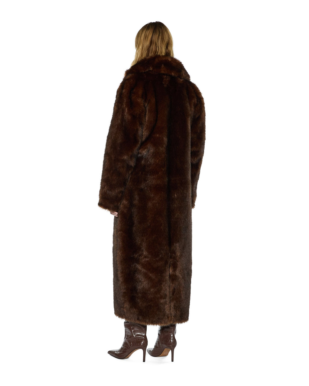 Womens Alton Faux Fur Jacket Tawny Straight Jackets - Brown