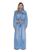 Womens Dropout Jean Mercer Blue Relaxed Denim Jeans - Denim