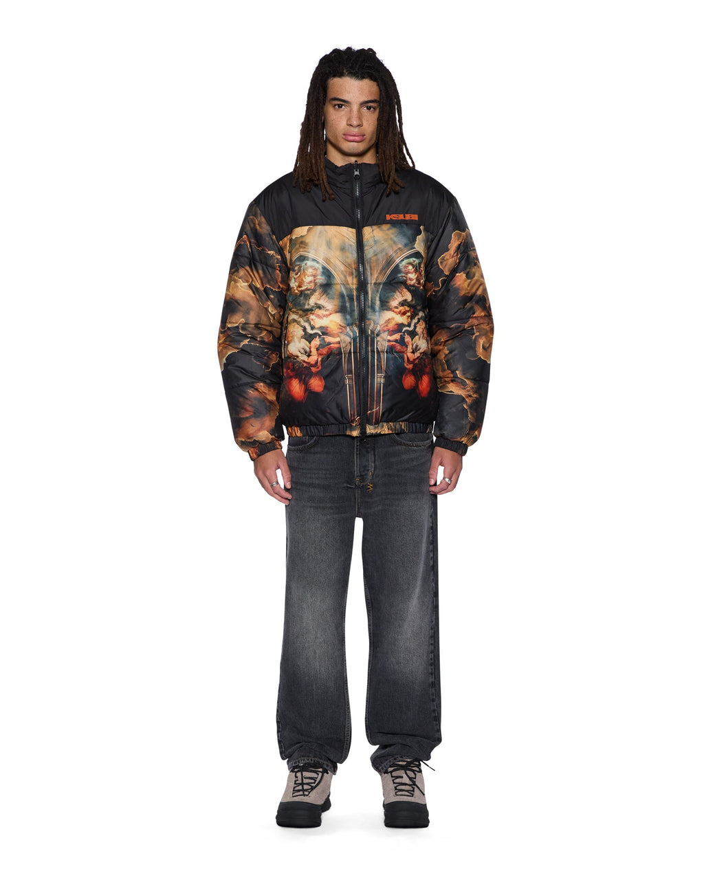 Mens Holy Puffer Jacket Multi Regular Jackets - Multi Colour