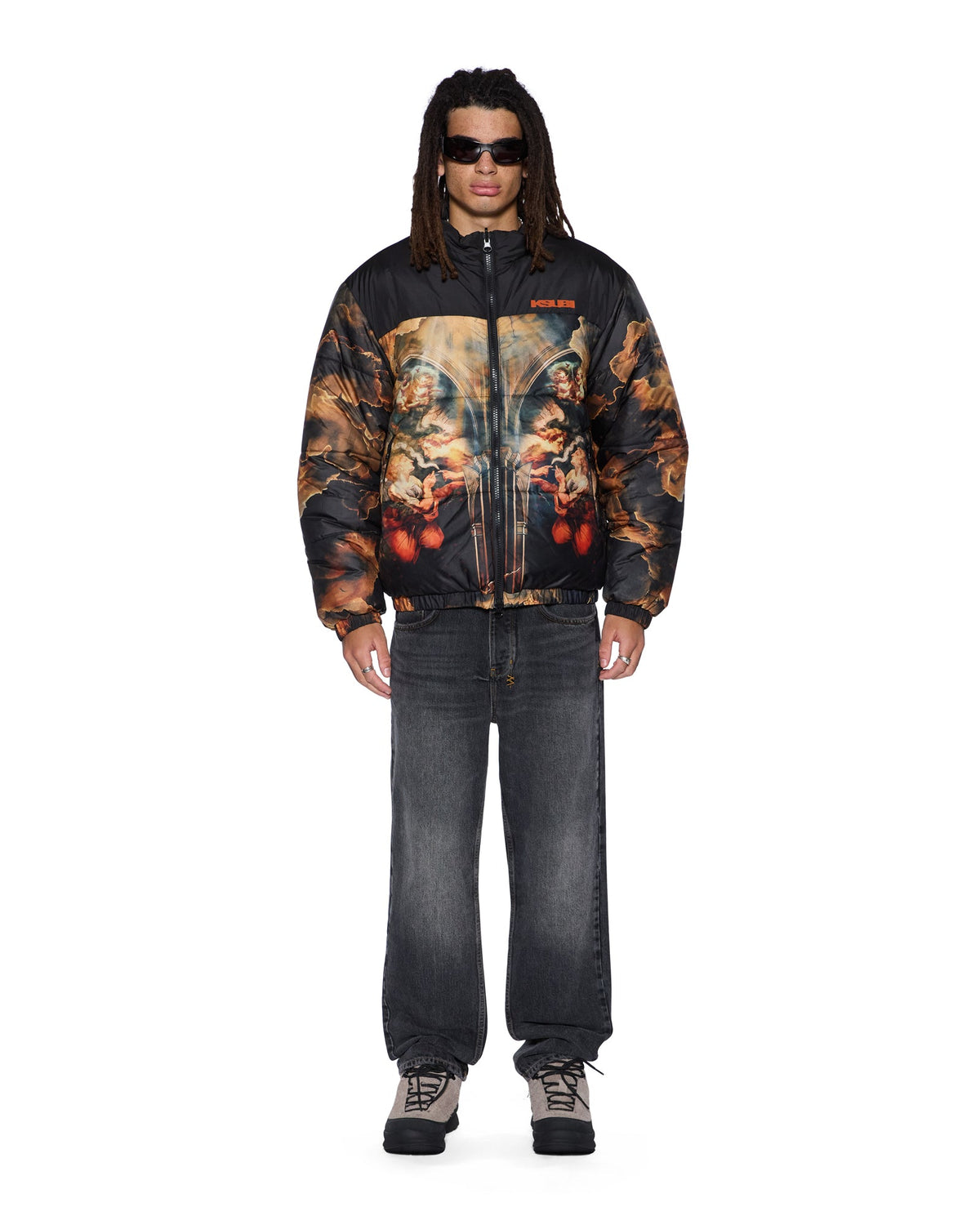 Mens Holy Puffer Jacket Multi Regular Jackets - Multi Colour