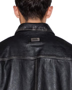 Mens Eldorado Leather Jacket Black Straight Jackets - Black