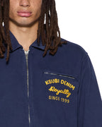 Mens Mechanik Chainstitch Jacket Ink Blue Regular Jackets - Navy