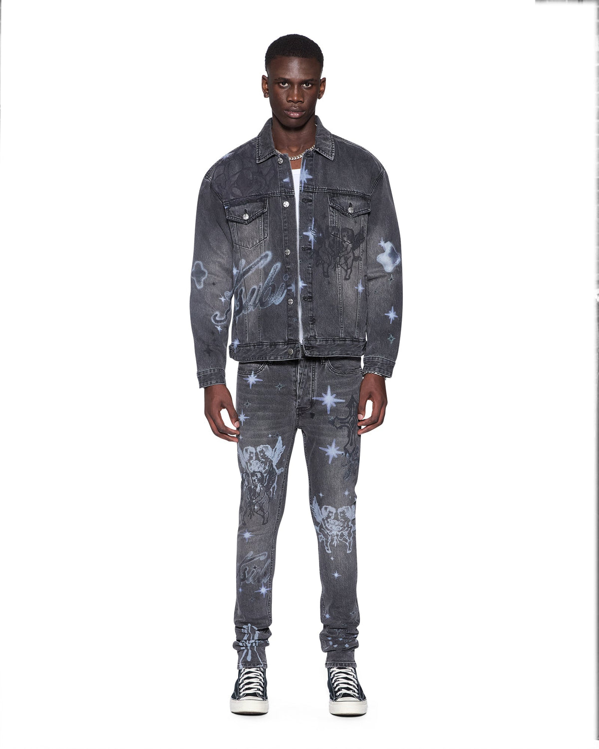 Mens Oh G Jacket Axl Cherub Oversized Jackets - Denim