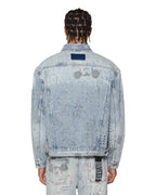 Mens Oh G Jacket Bunker Blue Noize Oversized Jackets - Denim