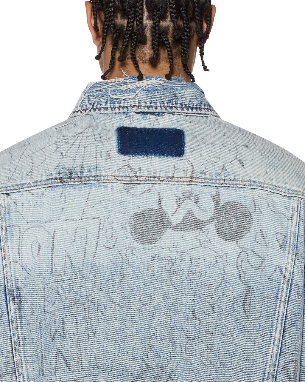 Mens Oh G Jacket Bunker Blue Noize Oversized Jackets - Denim