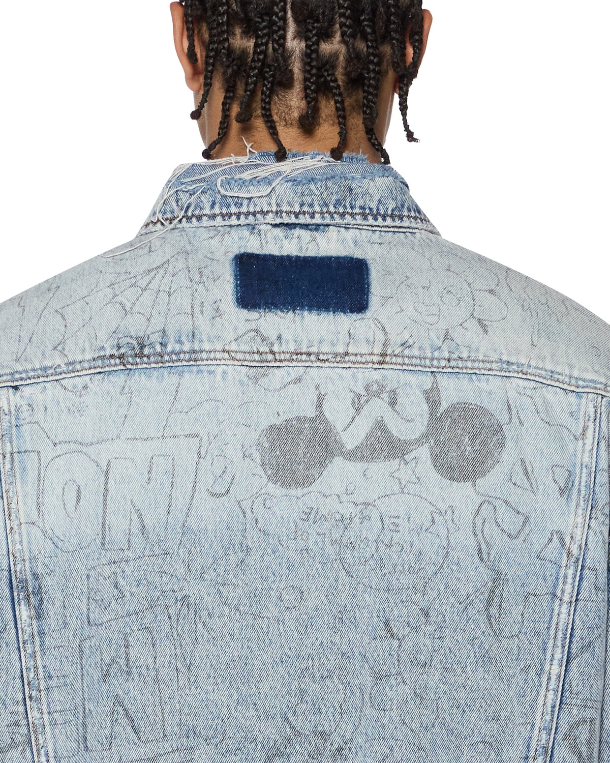 Mens Oh G Jacket Bunker Blue Noize Oversized Jackets - Denim
