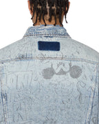 Mens Oh G Jacket Bunker Blue Noize Oversized Jackets - Denim