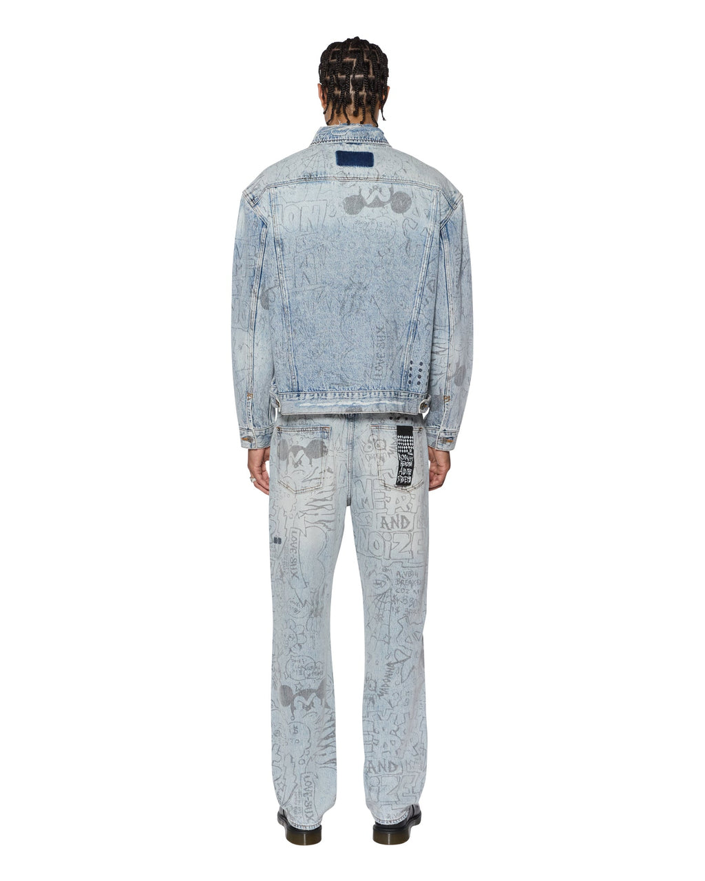 Mens Oh G Jacket Bunker Blue Noize Oversized Jackets - Denim