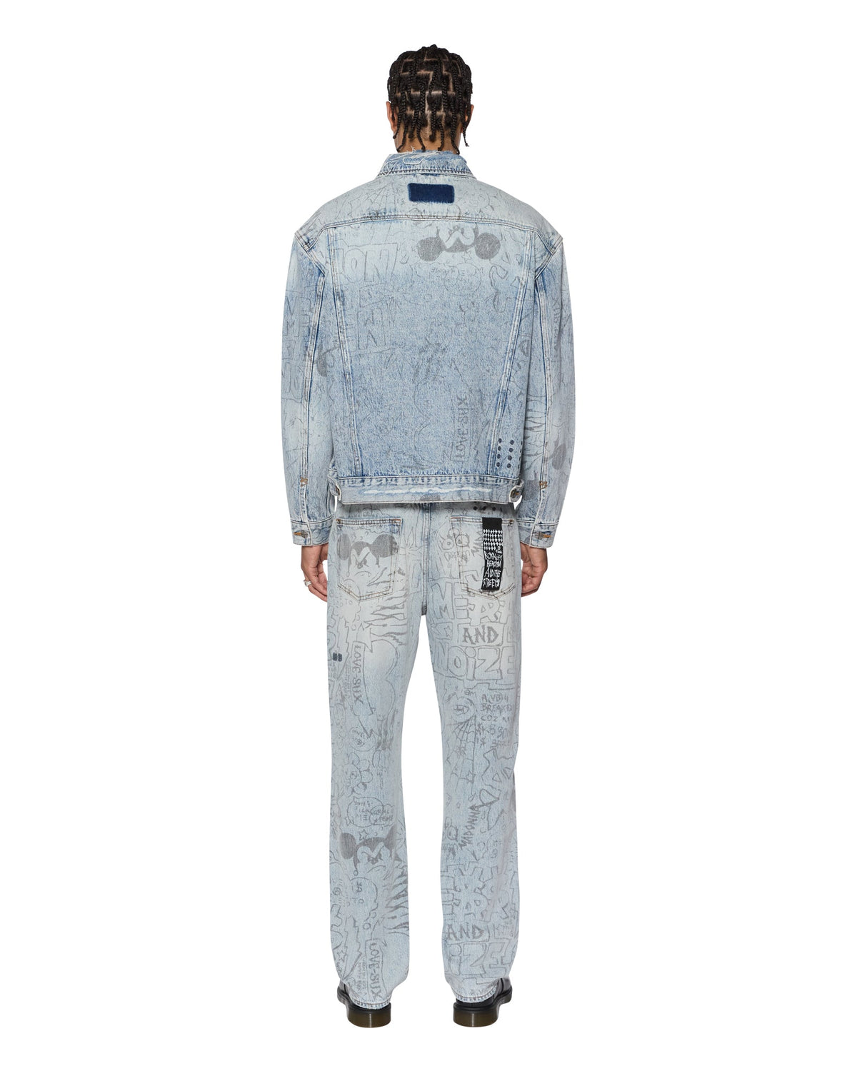 Mens Oh G Jacket Bunker Blue Noize Oversized Jackets - Denim
