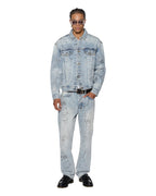 Mens Oh G Jacket Bunker Blue Noize Oversized Jackets - Denim