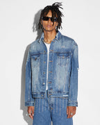 Mens Oh G Jacket Ekstatik Oversized Jackets - Denim
