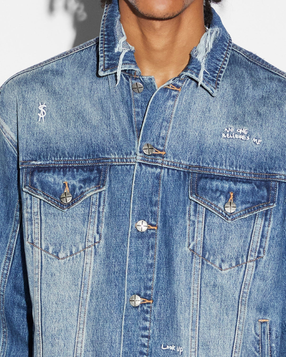 Mens Oh G Jacket Ekstatik Oversized Jackets - Denim