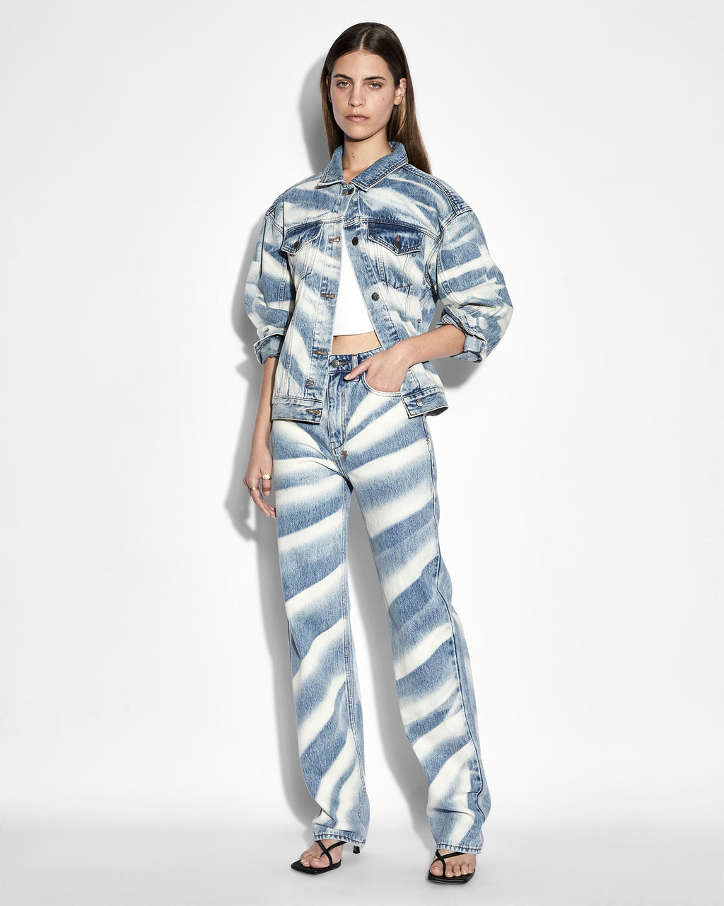 Womens Playback Strokes Straight Denim Jeans - Denim
