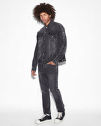 Mens Chitch Metalik Stripe Black Slim Denim Jeans - Black