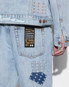 Mens Anti K Mills Repair Relaxed Denim Jeans - Denim