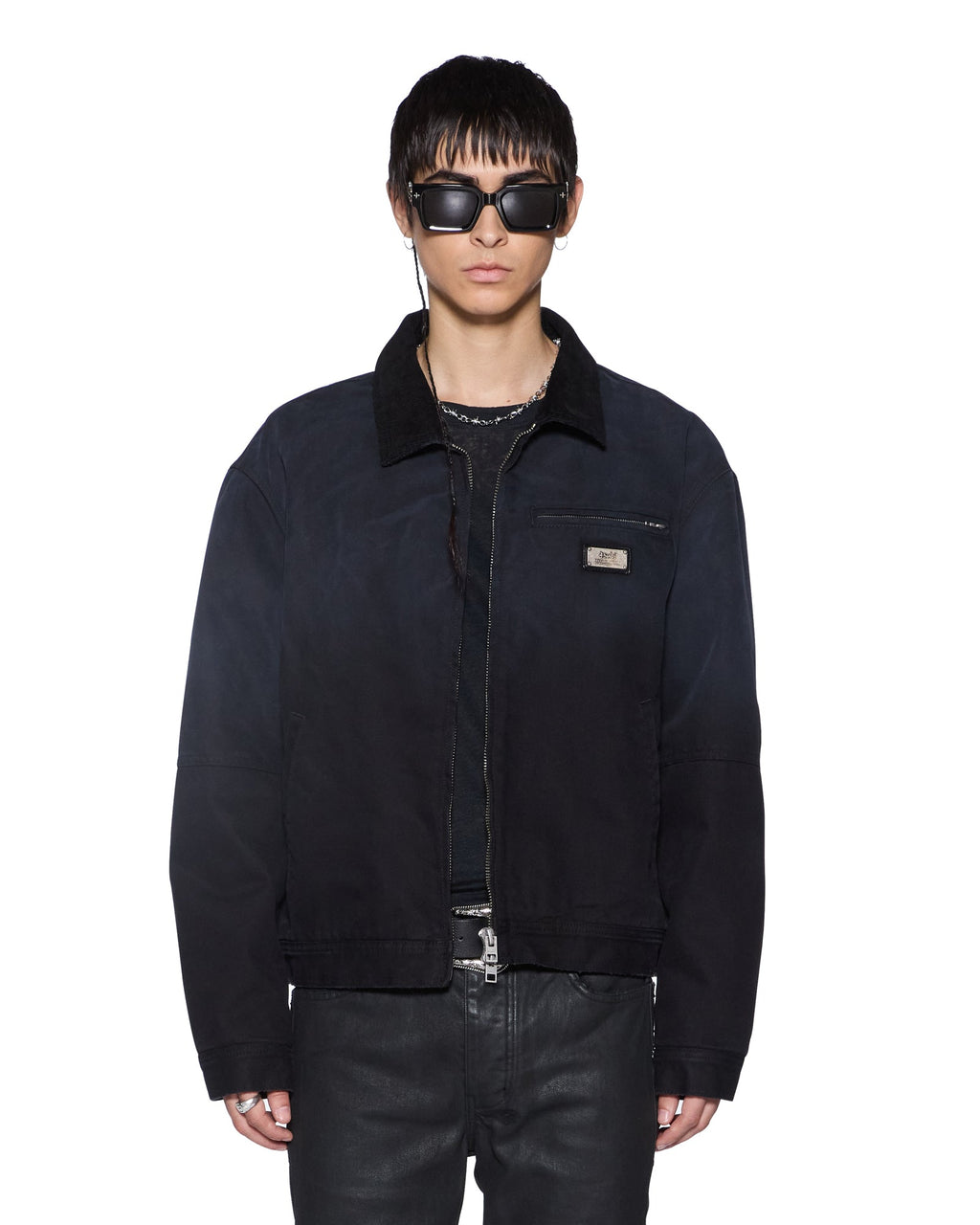 Mens Plated Greenwich Jacket Black Relaxed Jackets - Black