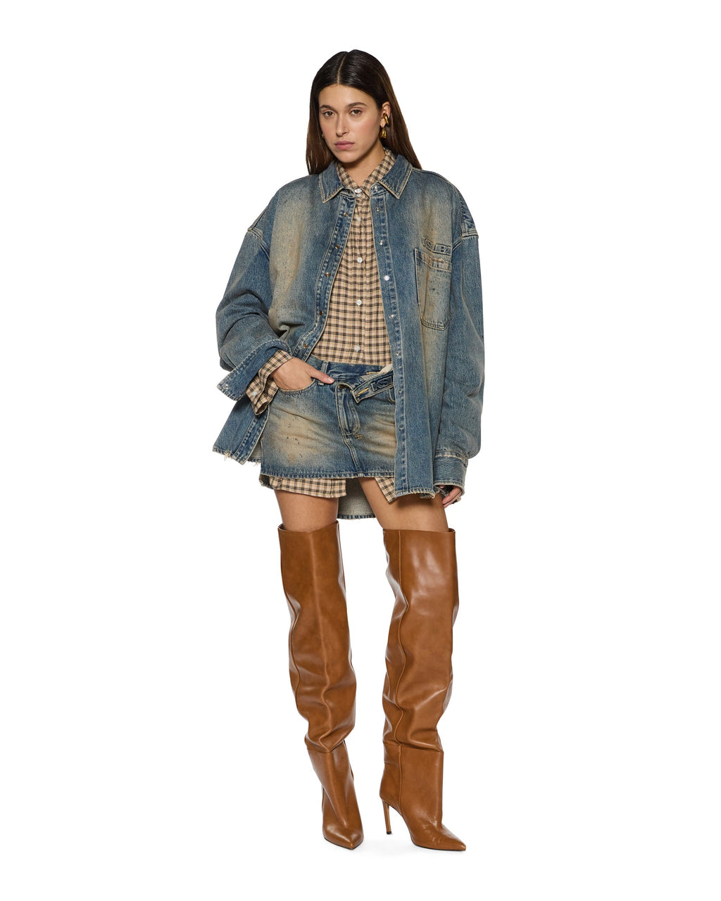 Womens Micro Mini Skirt Flip Dune Regular Skirts - Denim
