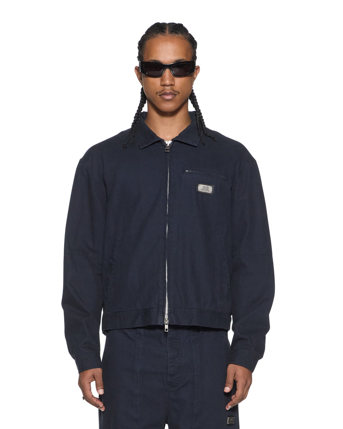 Mens Royalty Mechanic Jacket Navy Relaxed Jackets - Navy