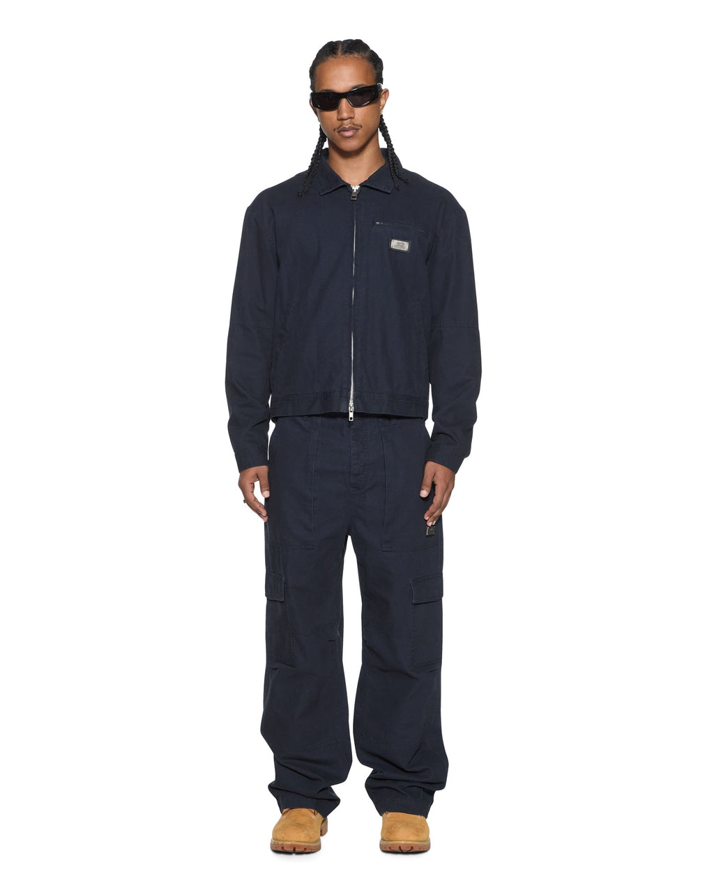 Mens Royalty Mechanic Jacket Navy Relaxed Jackets - Navy