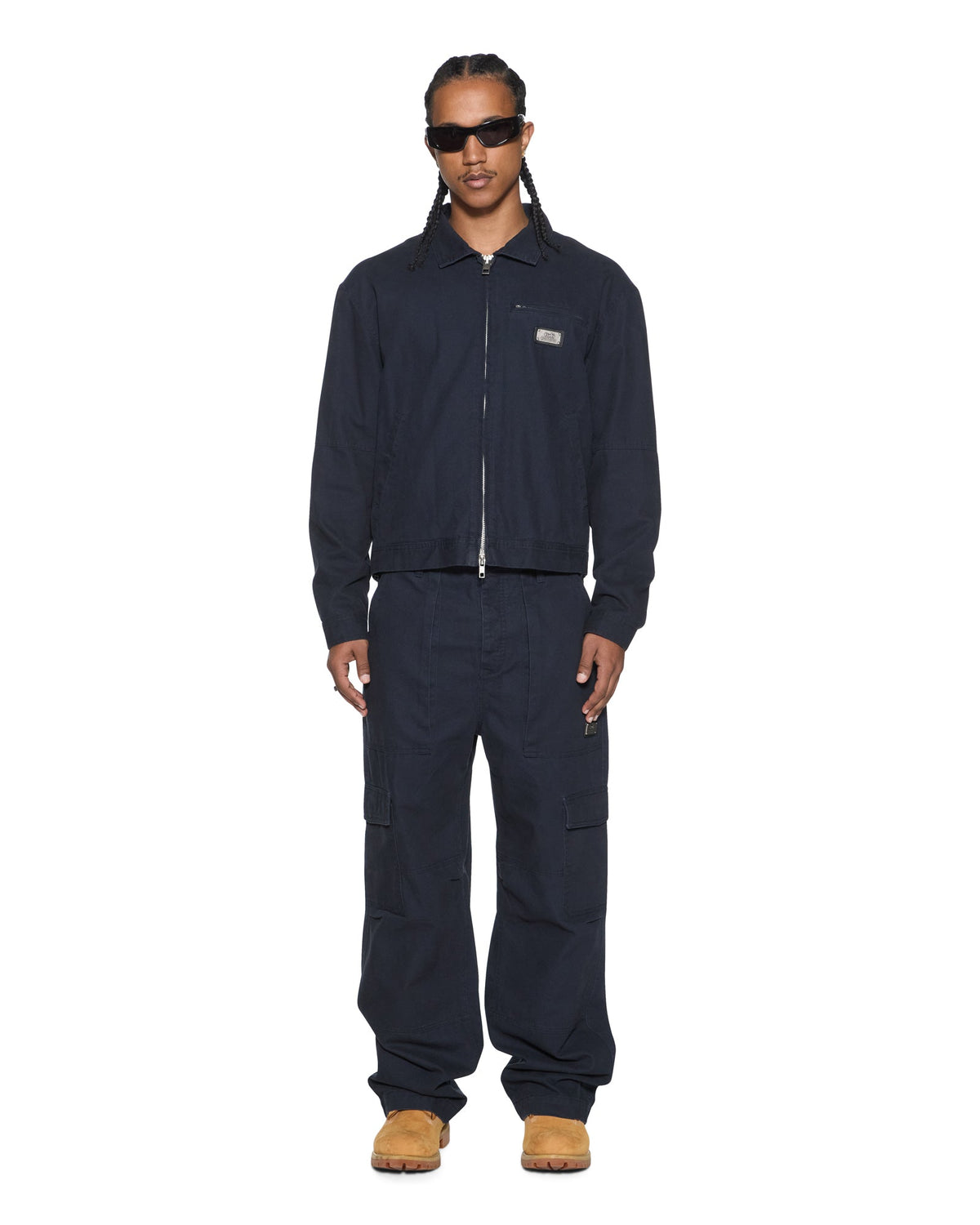 Mens Royalty Mechanic Jacket Navy Relaxed Jackets - Navy